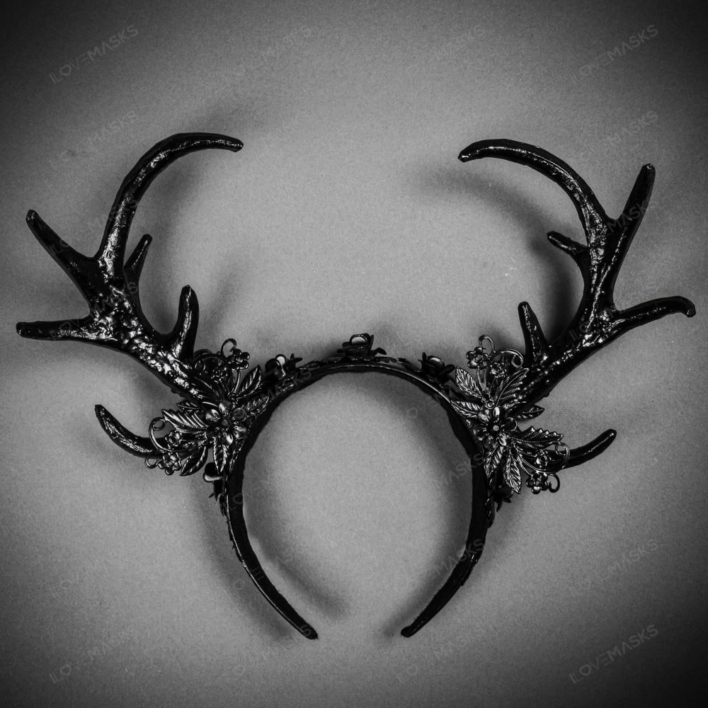 Antelope Devil Animal Deer Horn Headband - Black